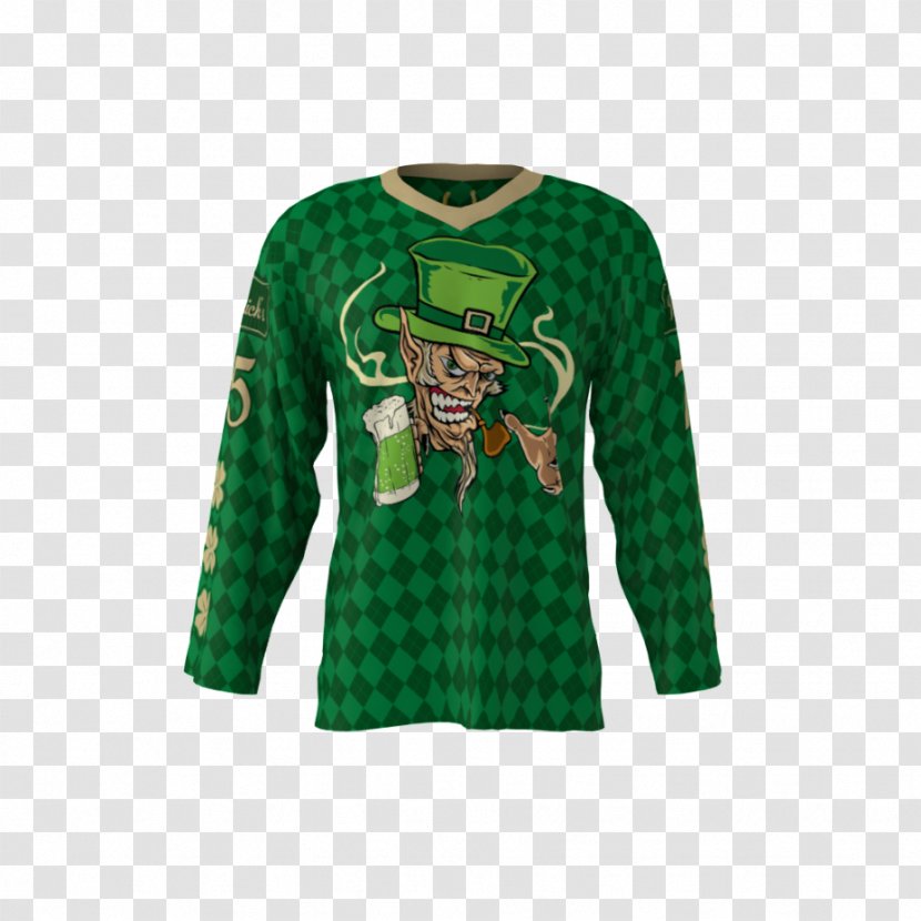 T-shirt Sleeve Hockey Jersey Ice - Active Shirt - St Patrick Transparent PNG