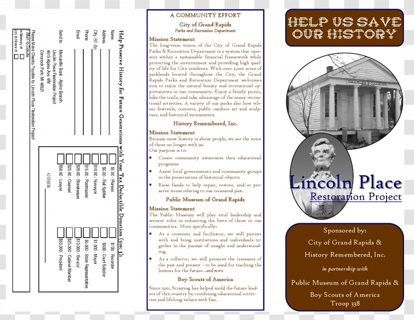 Brochure - Paper - Modern History Is Remembered Transparent PNG