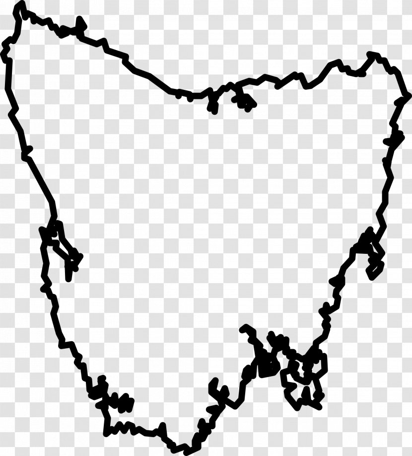 Tasmania World Map Blank Clip Art - Heart - Australia Transparent PNG