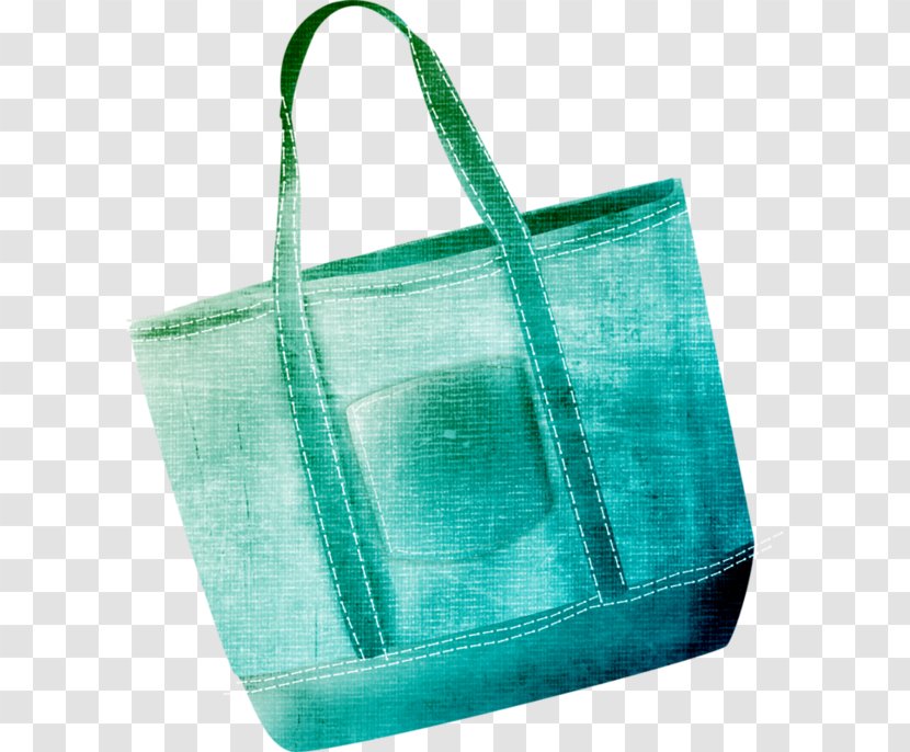 Tote Bag Handbag Clip Art - Turquoise - Blue Transparent PNG