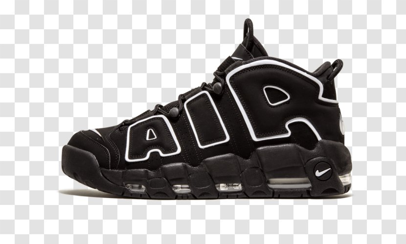 Mens Nike Air More Uptempo QS 414962-004 Sports Shoes - Black And White Transparent PNG