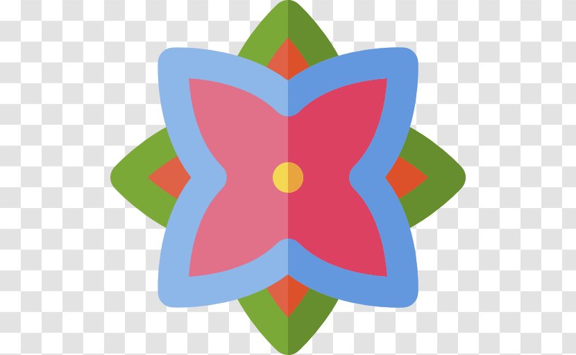 Petal Flower Symmetry Leaf Pattern - Symbol - Rangoli Transparent PNG