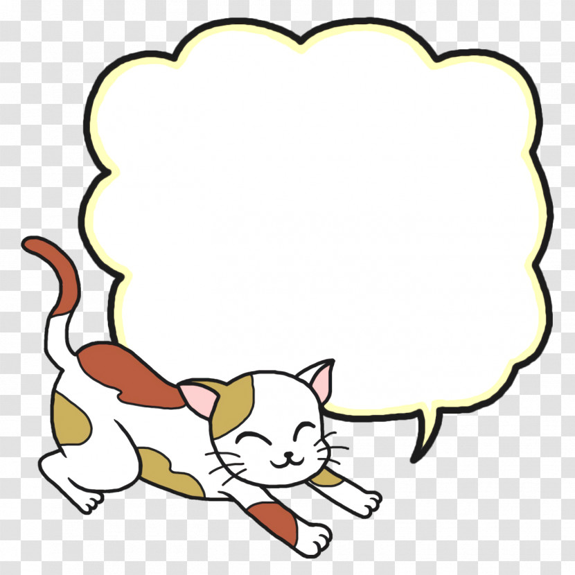 Whiskers Cat Cartoon Character Line Transparent PNG
