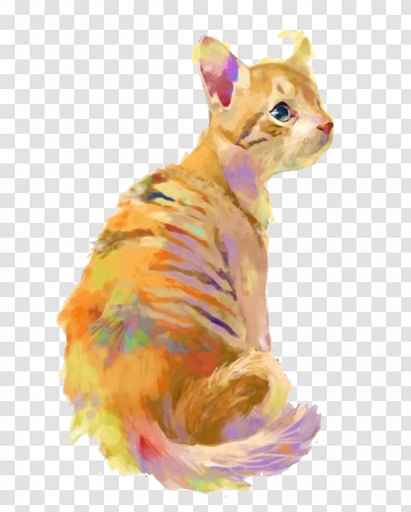 Cat Color Illustration - Painted Cats Transparent PNG