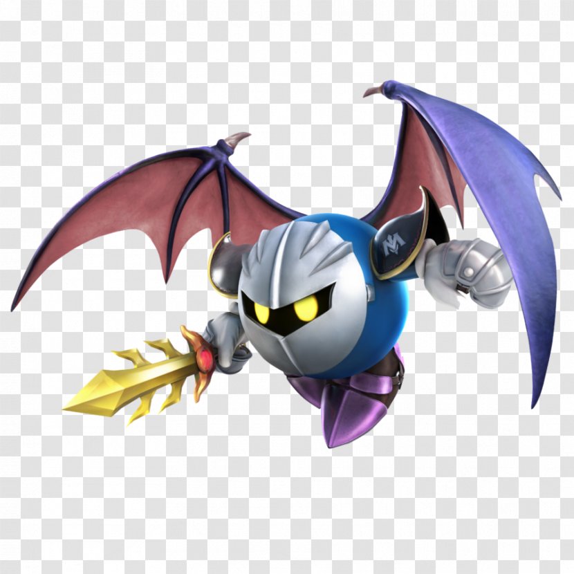Super Smash Bros. For Nintendo 3DS And Wii U Brawl Meta Knight Kirby's Adventure - Figurine - Kirby Transparent PNG