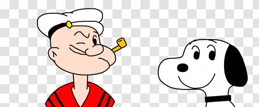 Here's Snoopy Casper Popeye Cartoon - Silhouette - Frame Transparent PNG