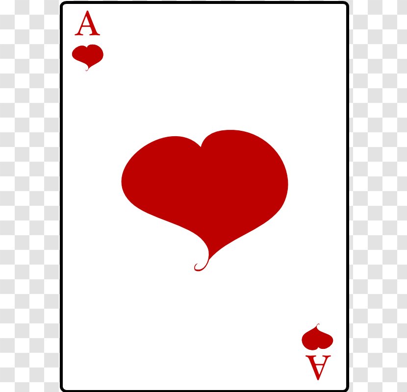 Ace Of Hearts Playing Card Clip Art - Flower - Suit Transparent PNG