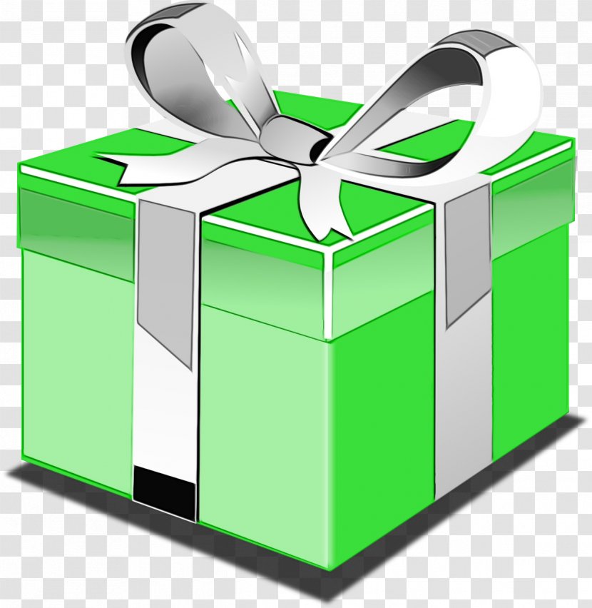 Green Ribbon Clip Art Present Symbol - Wedding Favors - Party Favor Box Transparent PNG