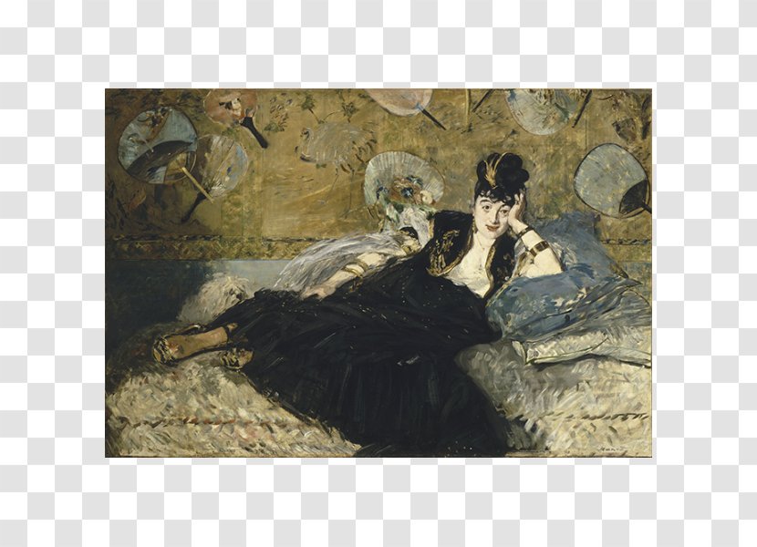 The Lady With Fans, Portrait Of Nina De Callias Argenteuil Musée D'Orsay Oil Painting Reproduction Impressionism - Paint - Woman A Parasol Madame Monet And Her Son Transparent PNG