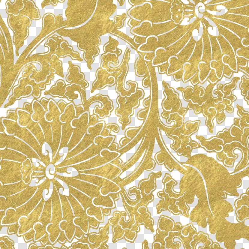 Gold Wallpaper - Flora - Background Transparent PNG