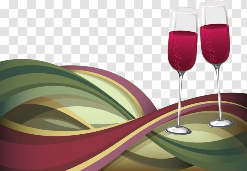 Curve Line - Tableware - Colored Stripes Of Red Wine Transparent PNG
