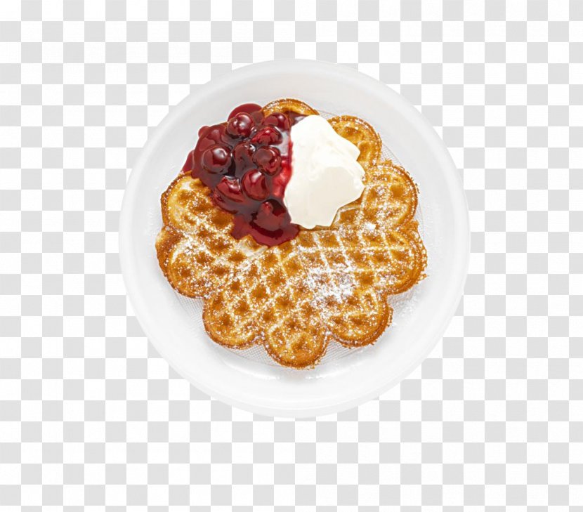 Belgian Waffle Pancake - Breakfast - Strawberry Jam Muffins Transparent PNG