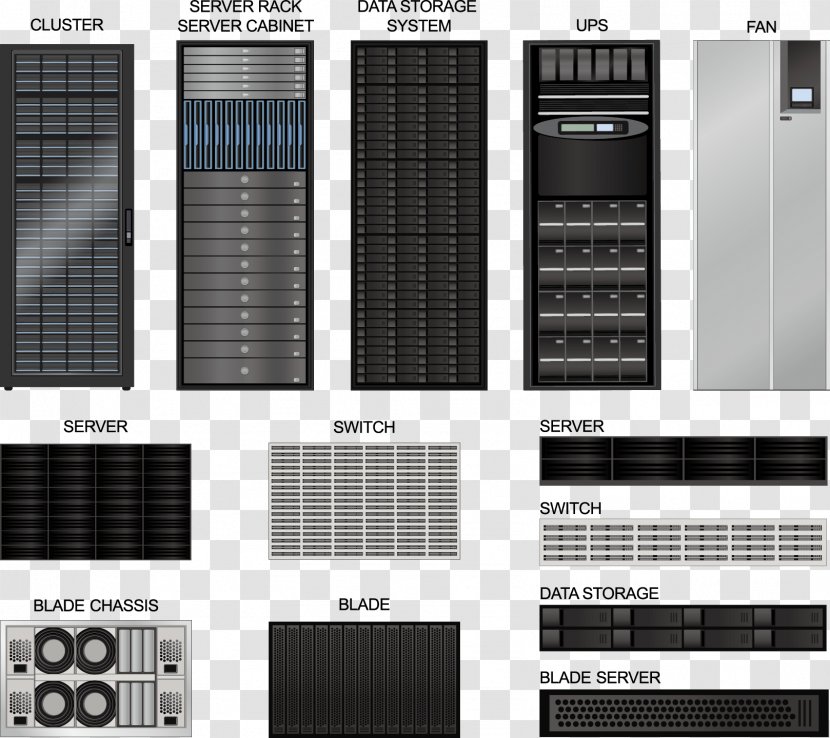 Server Room 19-inch Rack Data Center - Royalty Free - Made Transparent PNG