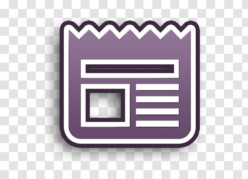 News Icon - Violet - Symbol Rectangle Transparent PNG