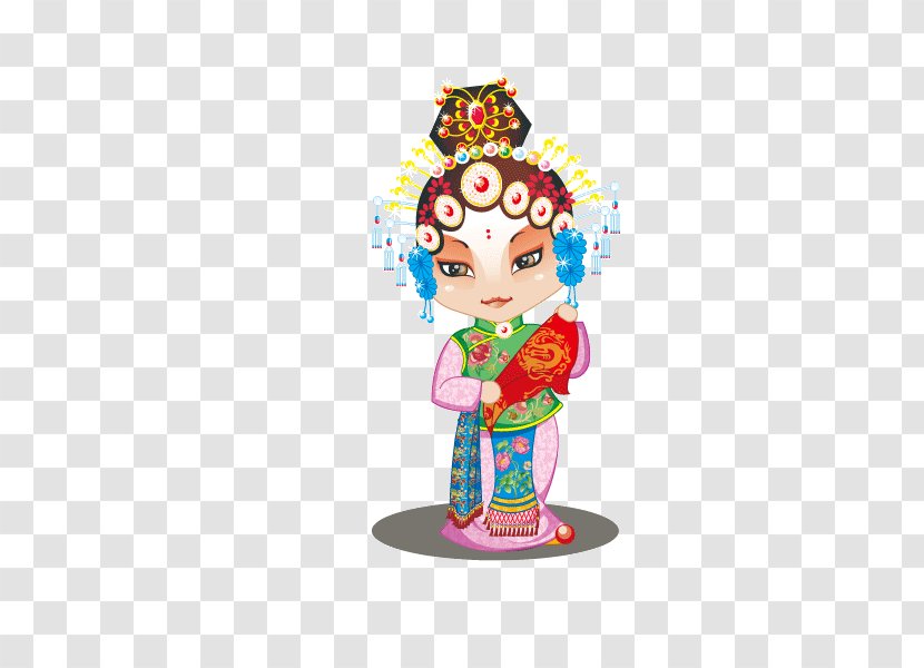 Peking Opera Cartoon Character - Actor Transparent PNG