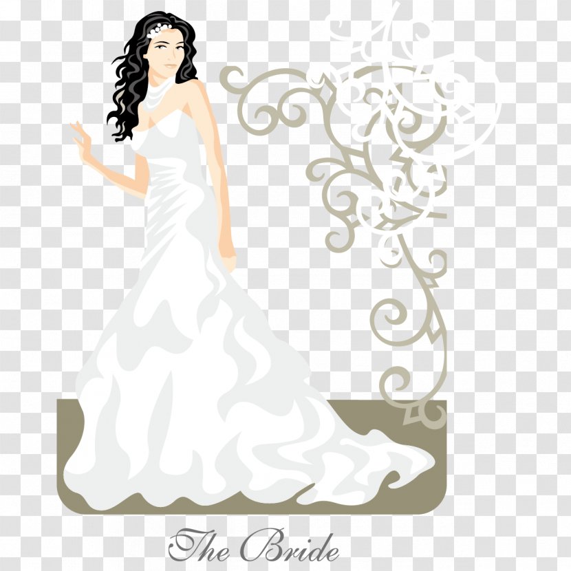 Bride Wedding Dress - Shoulder - Beautiful Vector Transparent PNG