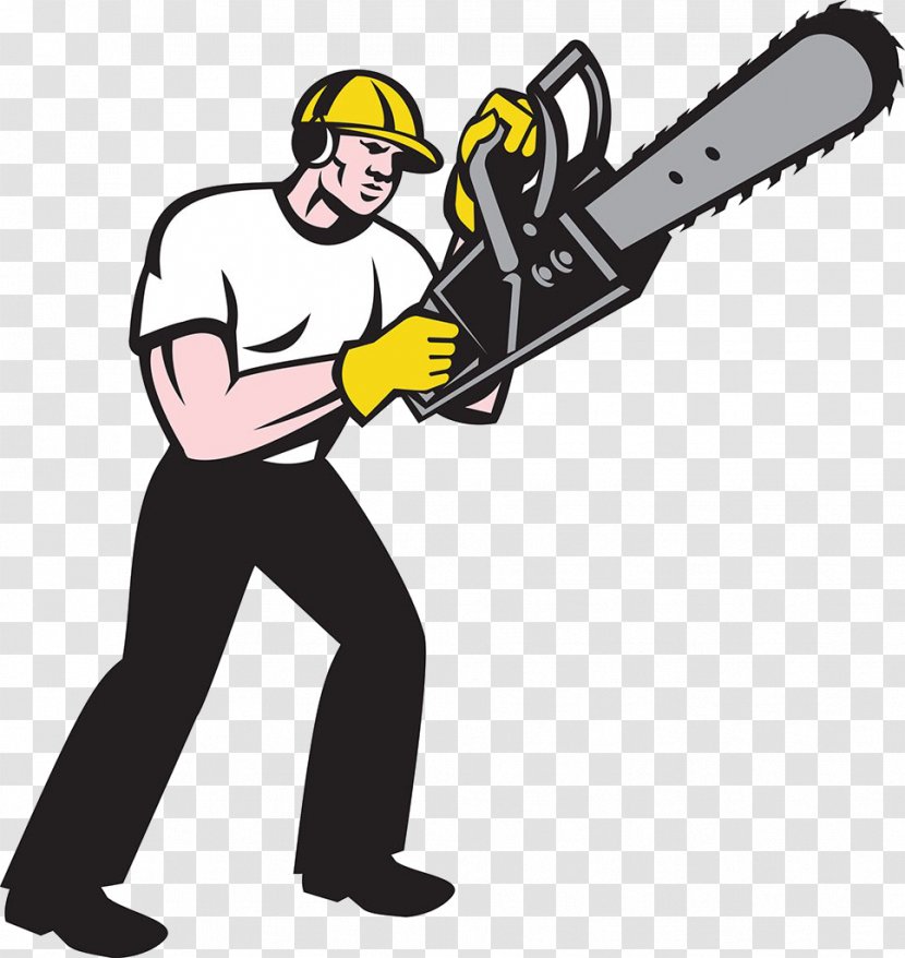 Chainsaw Arborist Lumberjack Illustration - Cartoon - Man Transparent PNG