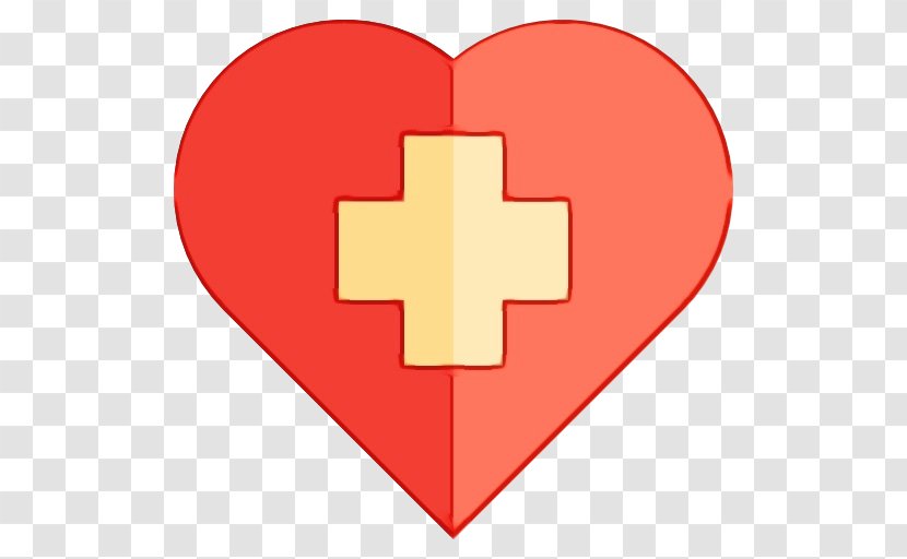 Red Heart Symbol Line Clip Art - Cross Love Transparent PNG