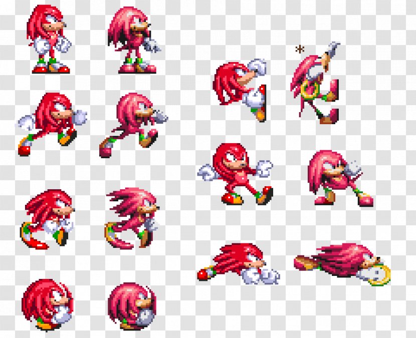 Knuckles The Echidna Pink M Body Jewellery Clip Art - Fictional Character - Line Transparent PNG