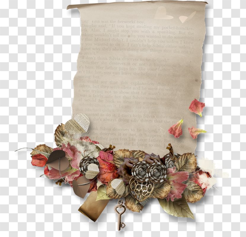 Paper Parchment Letter Pin - Flower - Wedding Invitation Transparent PNG