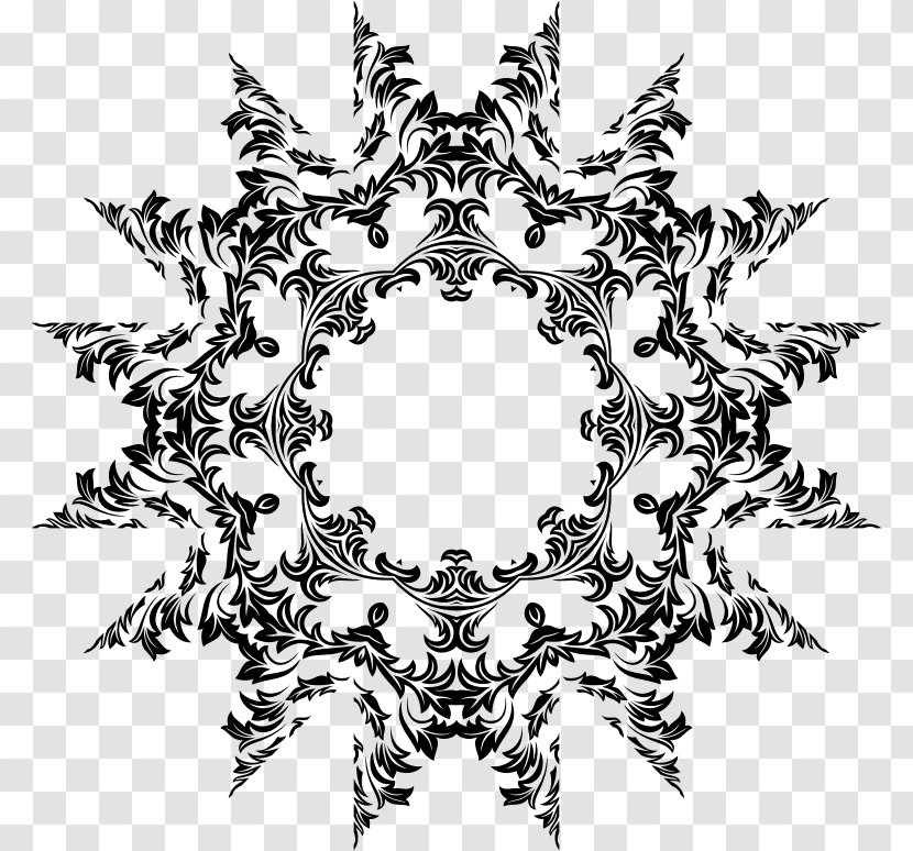Black And White Visual Arts Monochrome Photography - Symmetry - Ornamental Transparent PNG