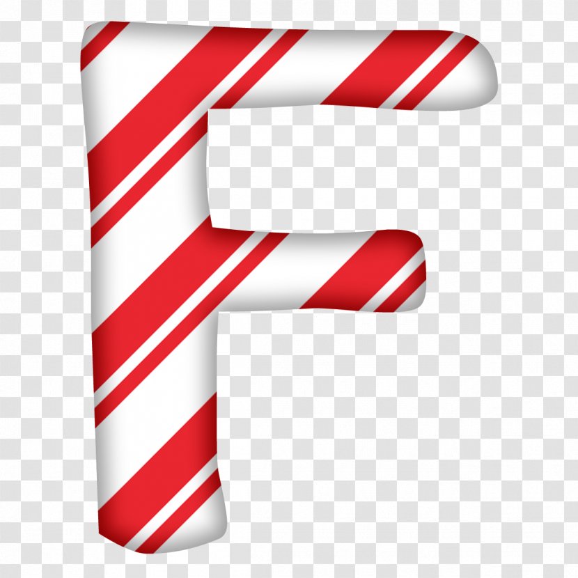 Candy Cane Santa Claus Letter Alphabet Christmas - P - C Transparent PNG