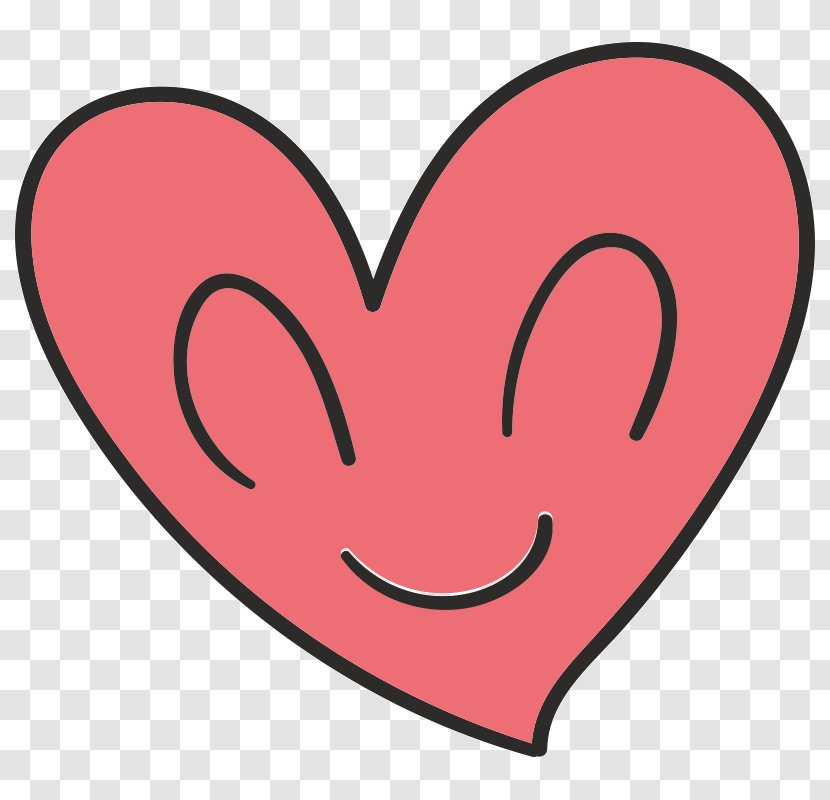 Clip Art Pink M Valentine's Day Smiley - Heart - Smiling Transparent PNG
