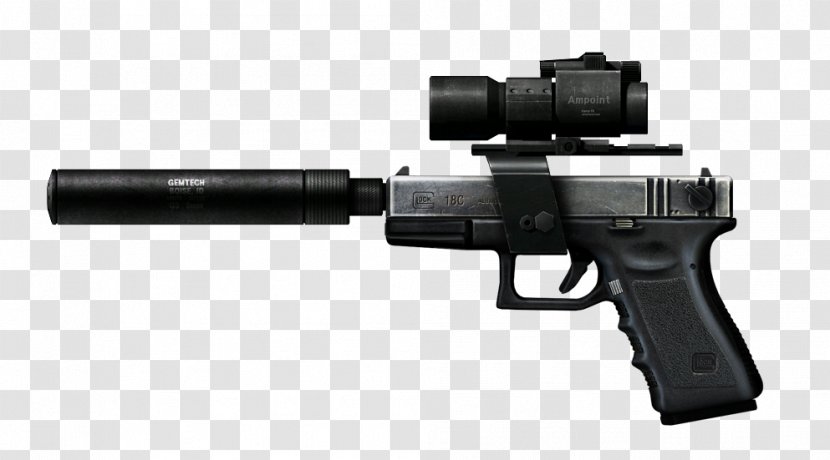 Combat Arms Weapon Pistol Glock 18 Firearm - Trigger Transparent PNG