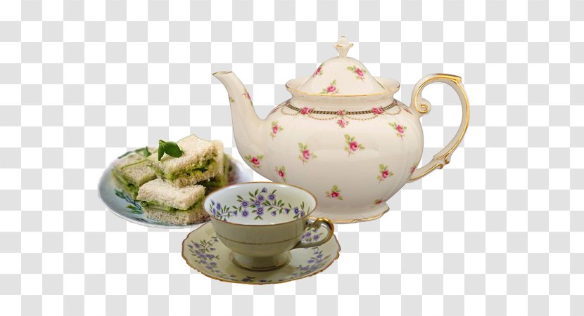 Teapot Porcelain Cup Tea Set Transparent PNG