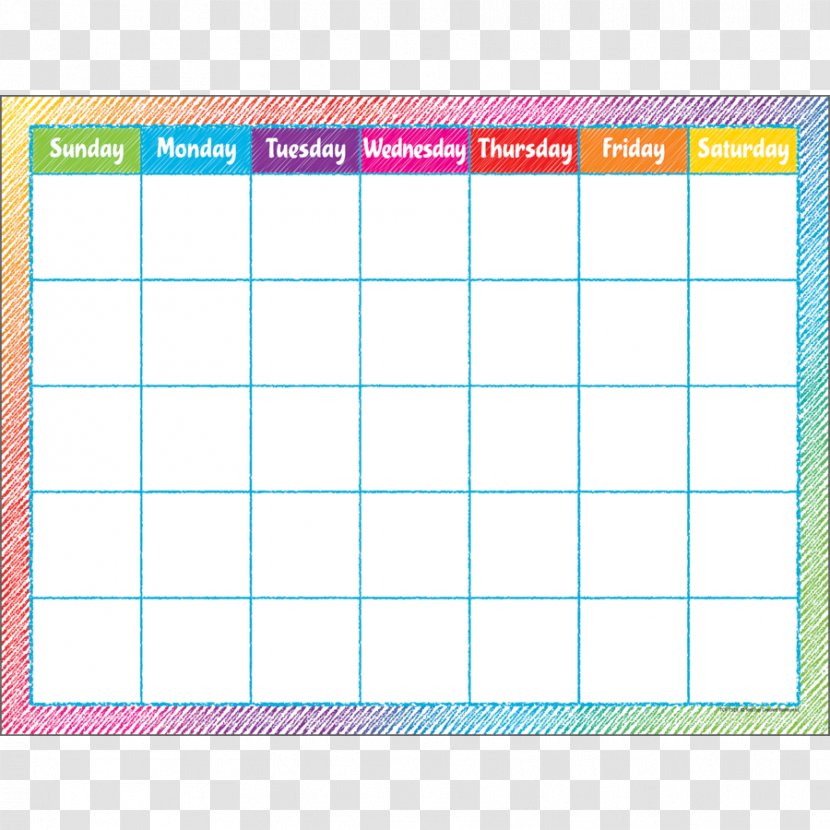 Calendar Classroom Dry-Erase Boards Arbel Education - Rectangle - Colorful Transparent PNG