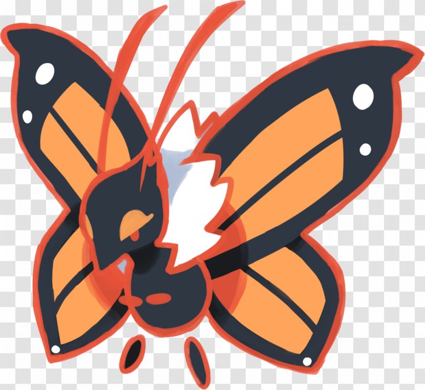 Monarch Butterfly Brush-footed Butterflies Pokémon Ultra Sun And Moon Insect - Drawing Transparent PNG