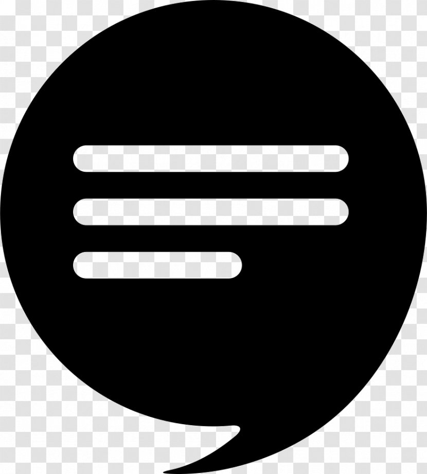 Black And White Symbol Conversation - Text Transparent PNG