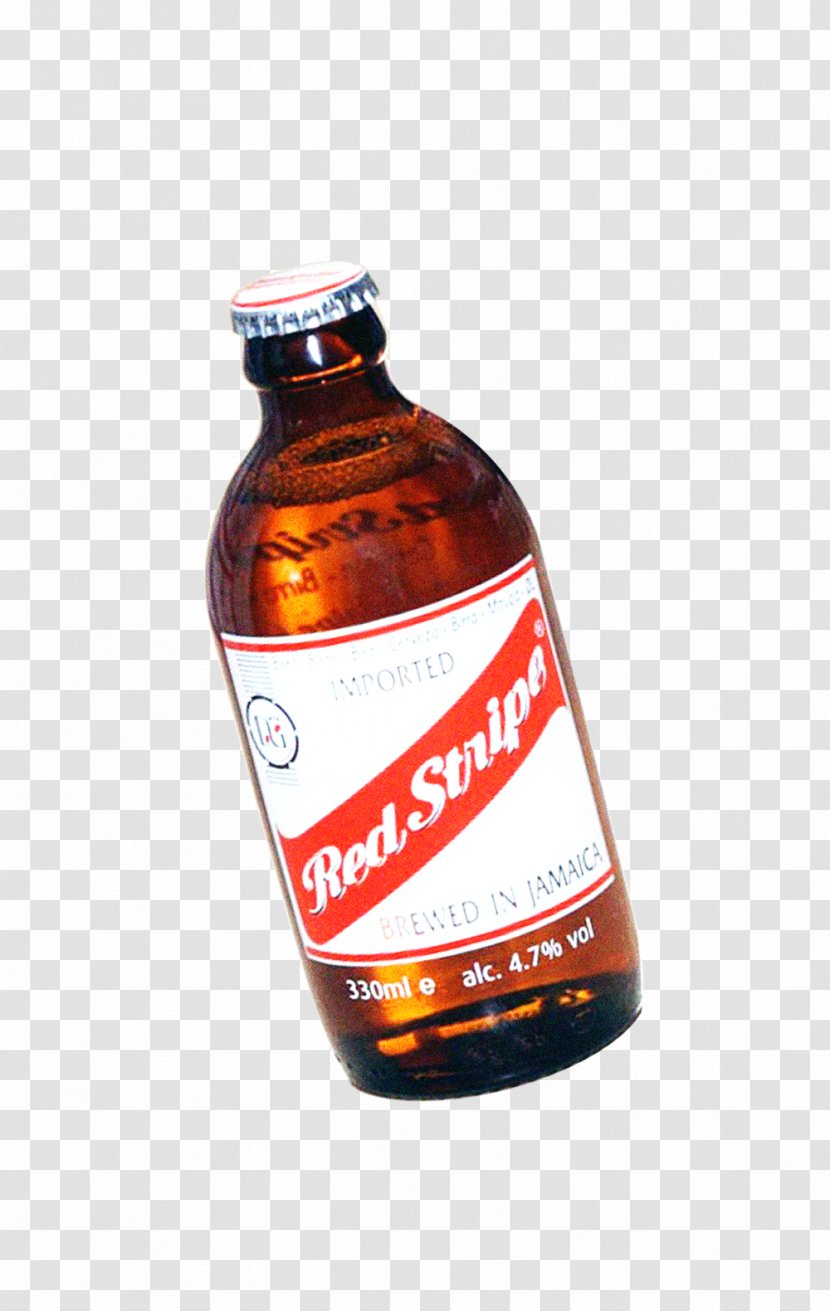 Energy Drink Beer Red Stripe Bottle Liquid Transparent PNG