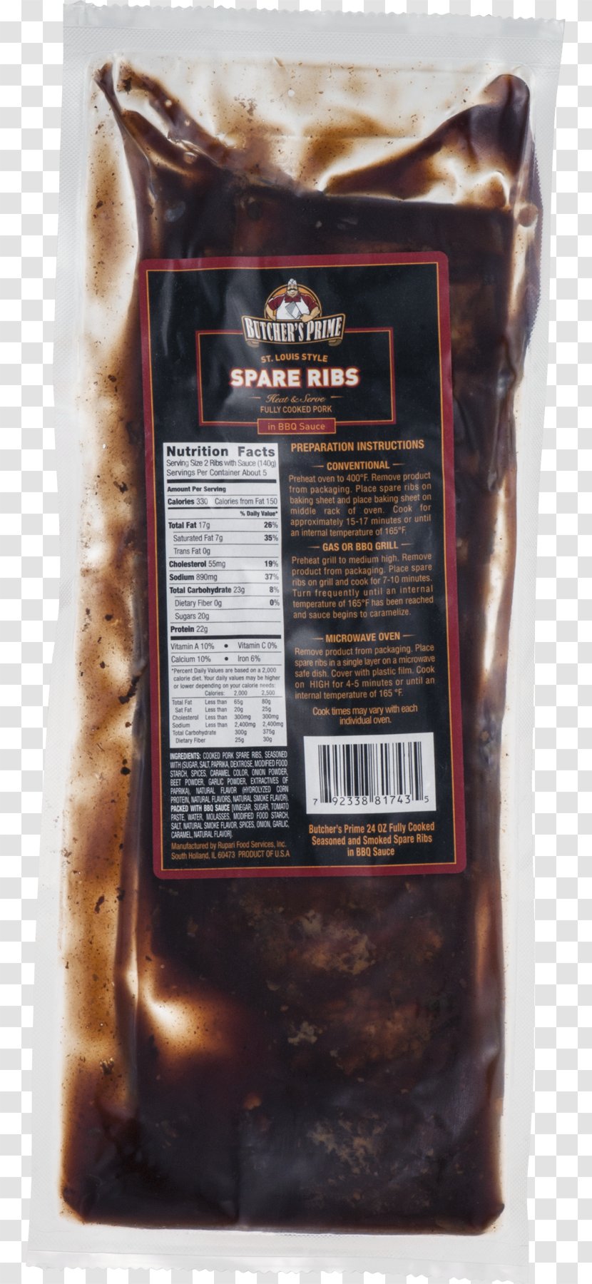 Spare Ribs Barbecue Sauce St. Louis-style Pork - Rib Transparent PNG