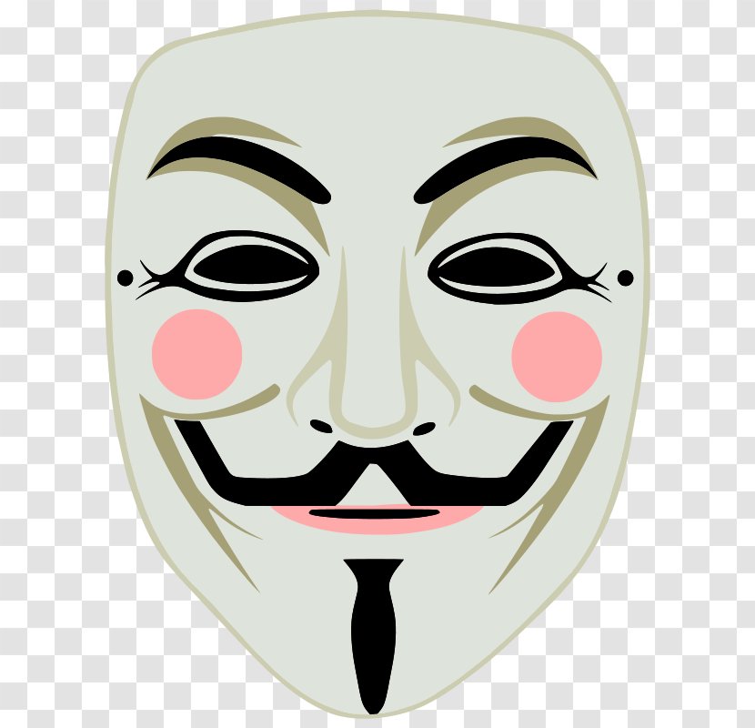 Guy Fawkes Mask Gunpowder Plot Anonymous Night - Facial Expression - Rogue Cliparts Transparent PNG