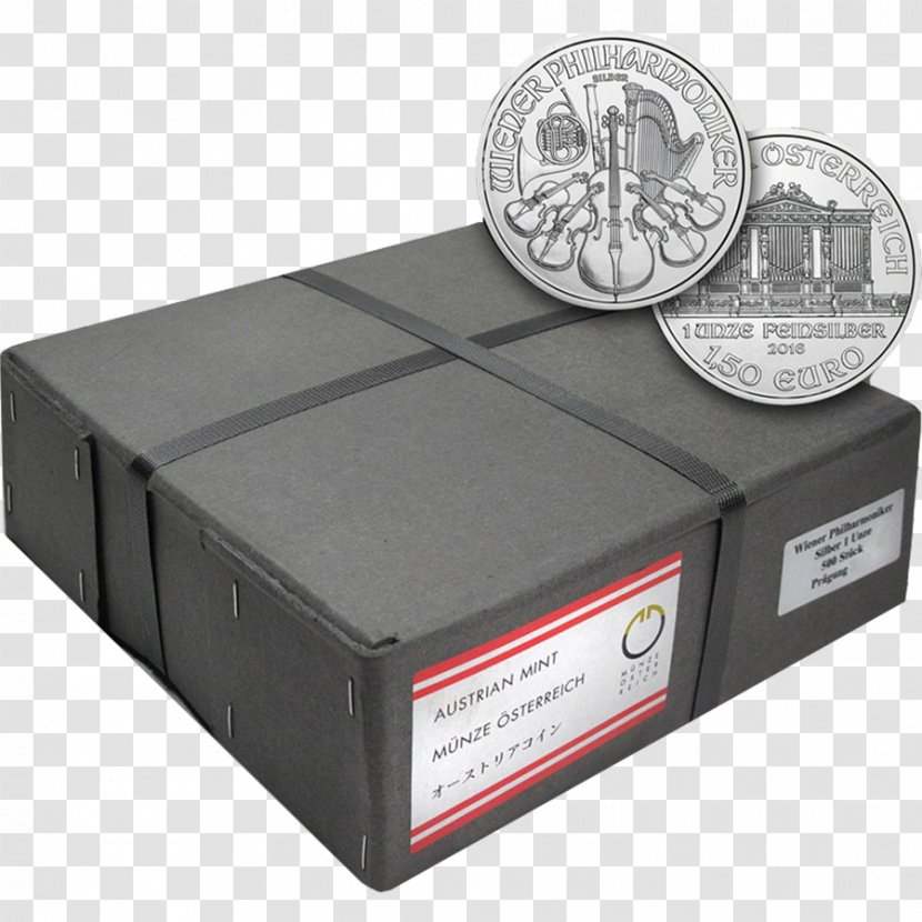 Austrian Silver Vienna Philharmonic Coin - Mint - Price Box Transparent PNG