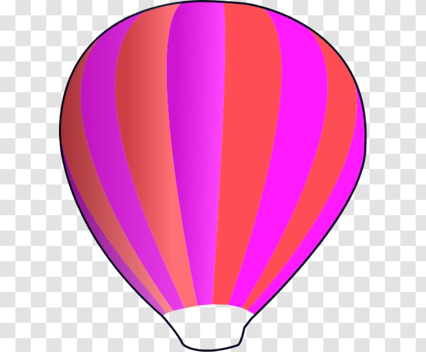 Hot Air Balloon Line Pink M - Purple Transparent PNG