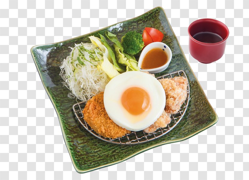 Cooked Rice Fried Egg Japanese Cuisine Breakfast Lunch - Steaming - Deep Frying Transparent PNG
