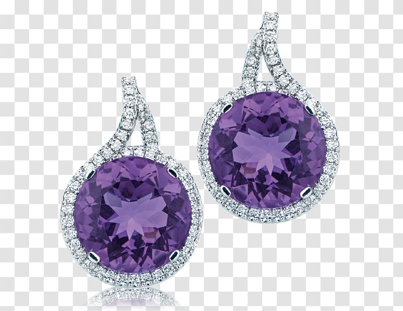 Amethyst Earring Jewellery Gemstone Diamond Transparent PNG