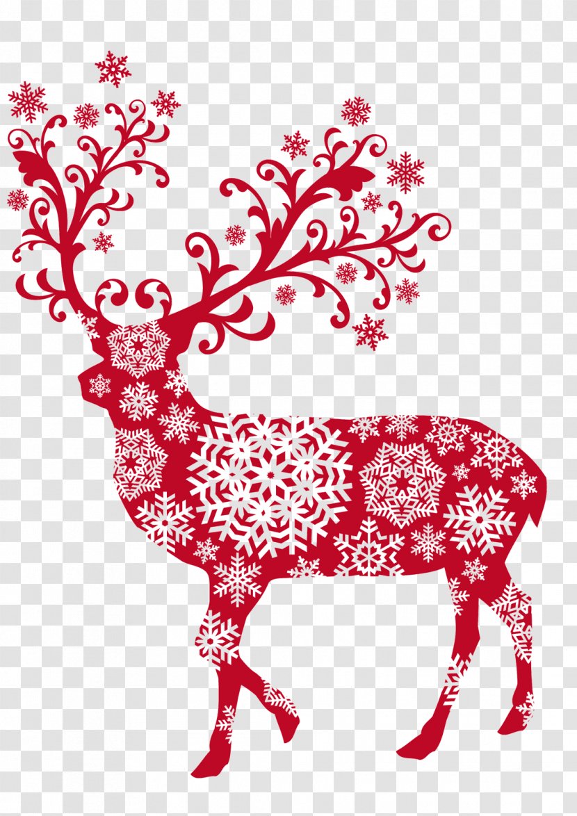 Reindeer Rudolph Santa Claus Christmas - Vertebrate Transparent PNG