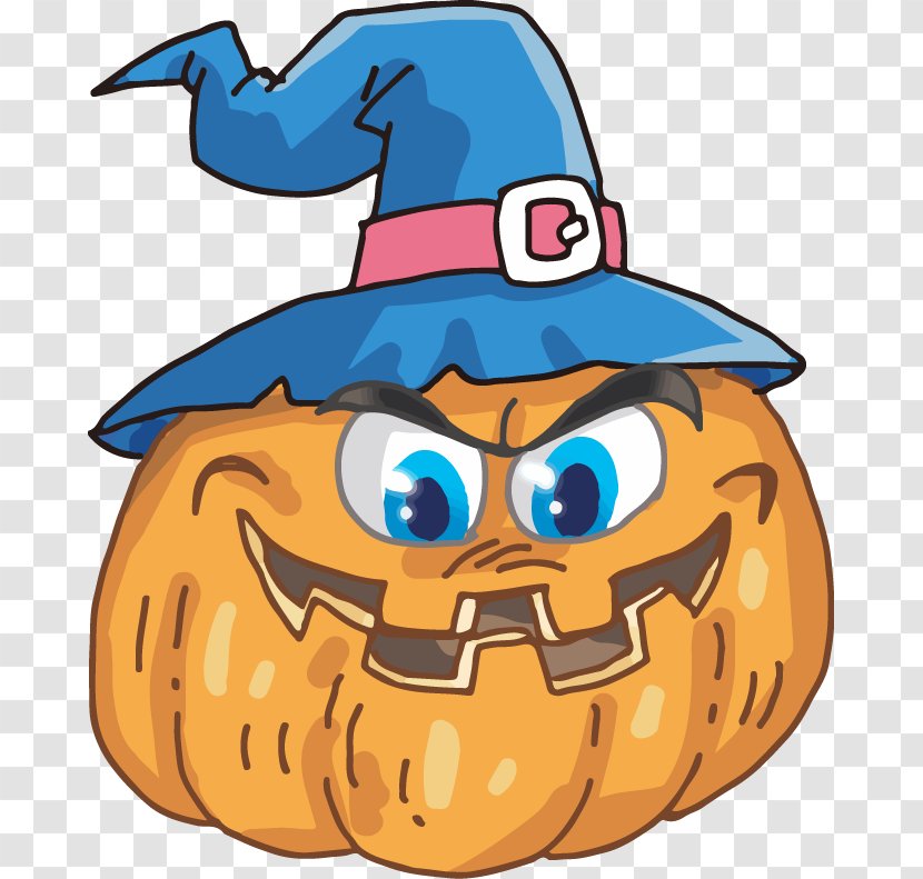 Jack-o-lantern Halloween Cartoon Clip Art - Calabaza - Hand-painted Evil Pirate Pumpkin Pattern Transparent PNG