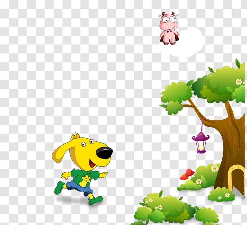 Bird Tree Illustration - House - Cartoon Dog Transparent PNG