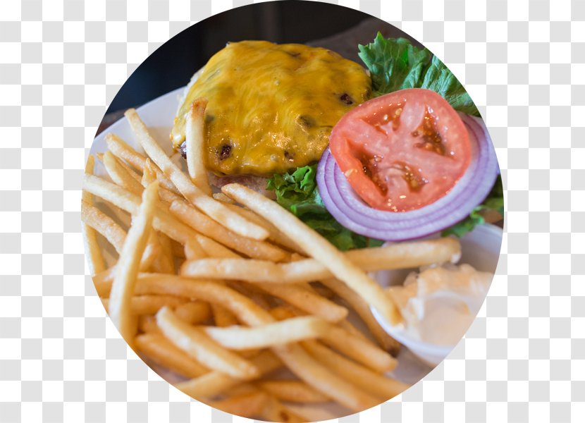 French Fries Cheeseburger Full Breakfast Hamburger Bacon - Vegetarian Food - Cafe Menu Appetizers Transparent PNG