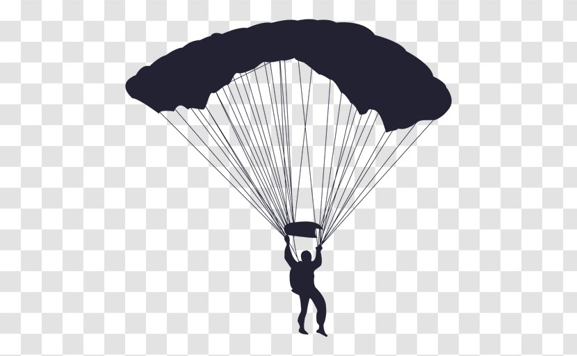 Parachute Parachuting Silhouette - Paragliding Transparent PNG