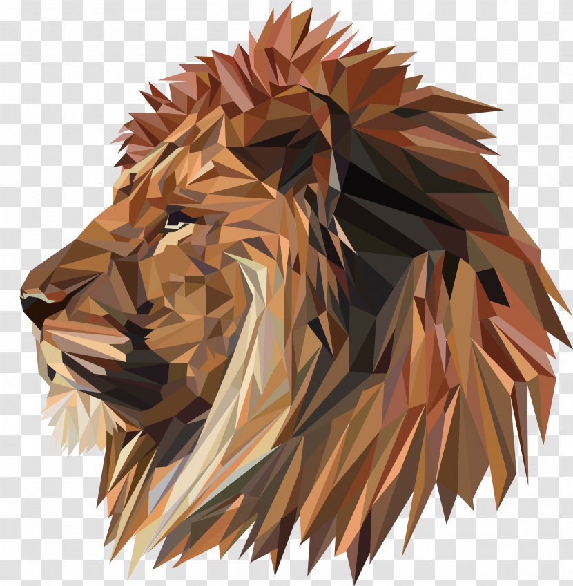 Graphic Design Art - Illustration - Vector Lion Head Transparent PNG
