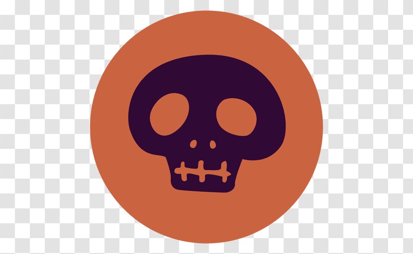 Skull - Vexel - Orange Transparent PNG