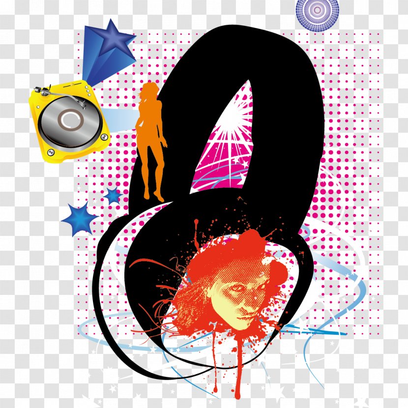 Headphones Ear Illustration - Heart - Creative Musical Elements Transparent PNG