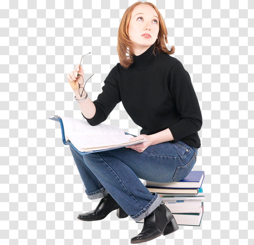 Woman Businessperson Painting Sitting - Cartoon Transparent PNG