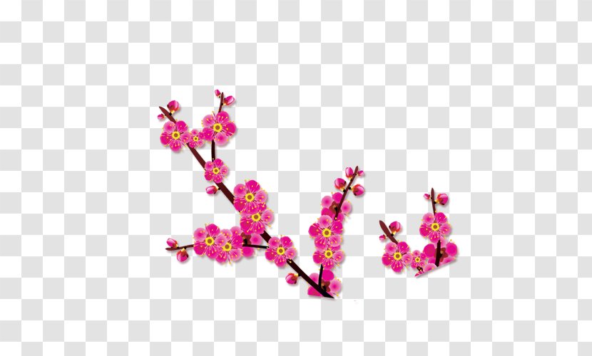 Download Chinoiserie - Flower - Plum Transparent PNG