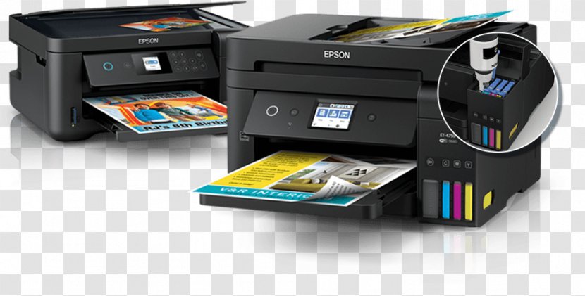 Epson Ecotank Expression ET-2750 Printer Ink Cartridge Inkjet Printing Transparent PNG